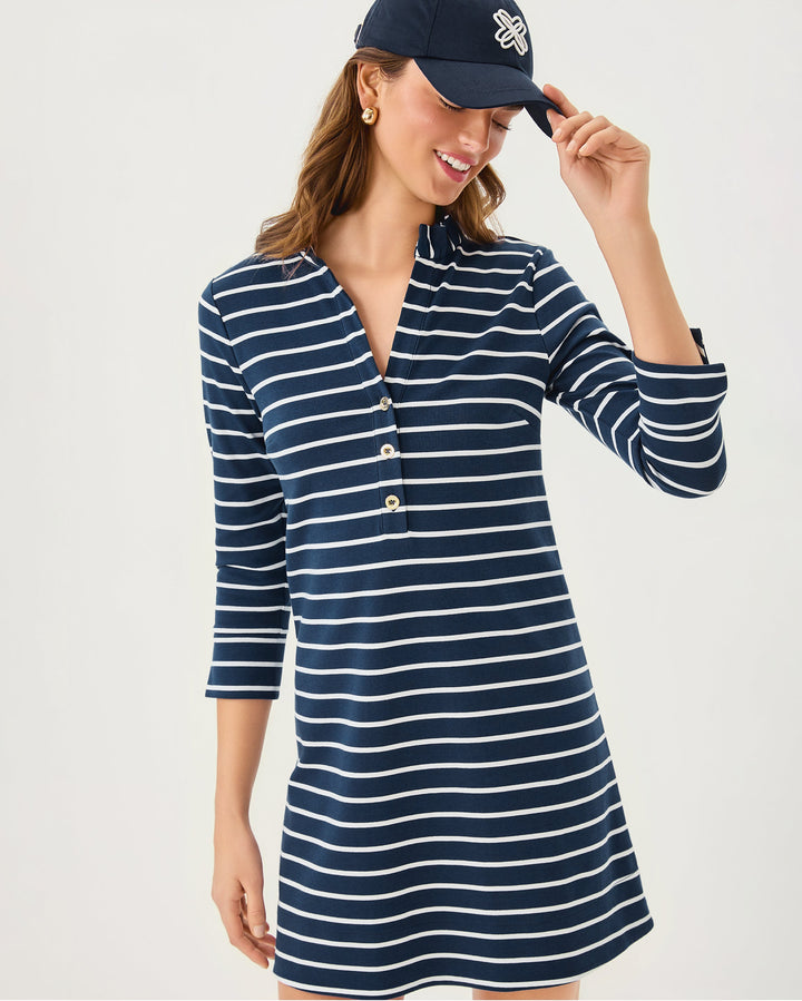 Knightley Dress - Low Tide Navy Heritage Stripe