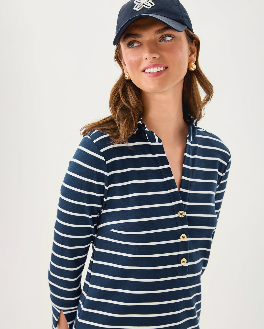 Knightley Dress - Low Tide Navy Heritage Stripe