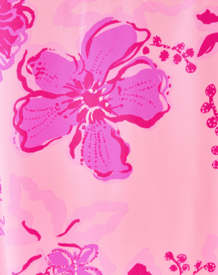 Levy Silk Maxi Caftan - Parigi Pink Supporting Squad