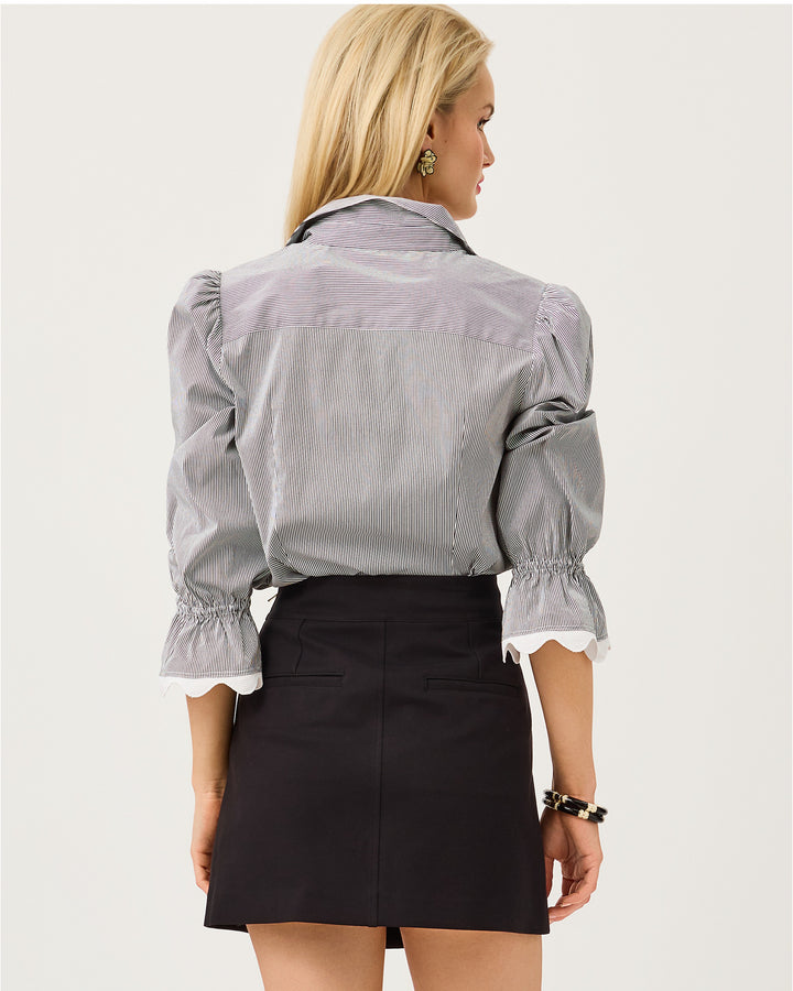 The Ricrac Lilly Shirt - Noir Mirror