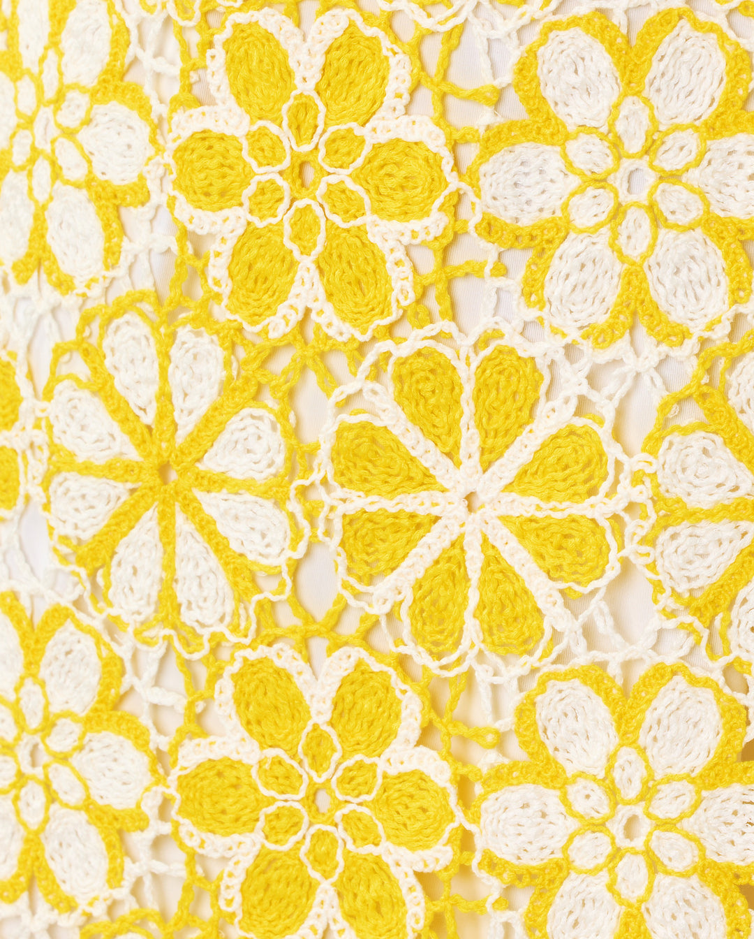 Cortney Crochet Shift Dress - Mimosa Yellow Full Bloom