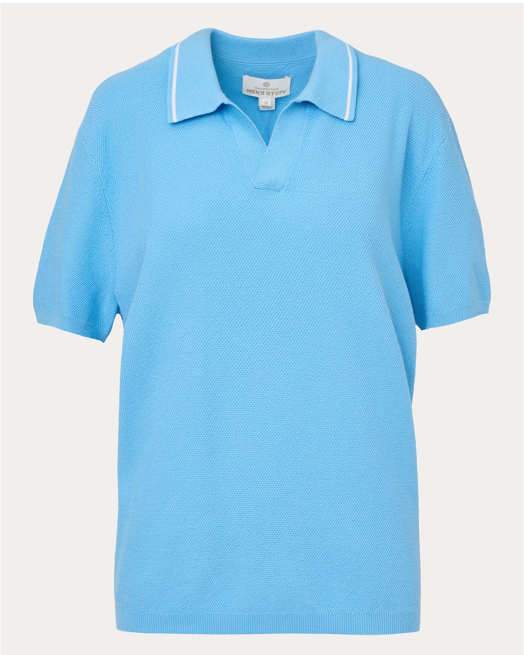 Mens Stuff Devonn Polo Sweater - Baltic Sea