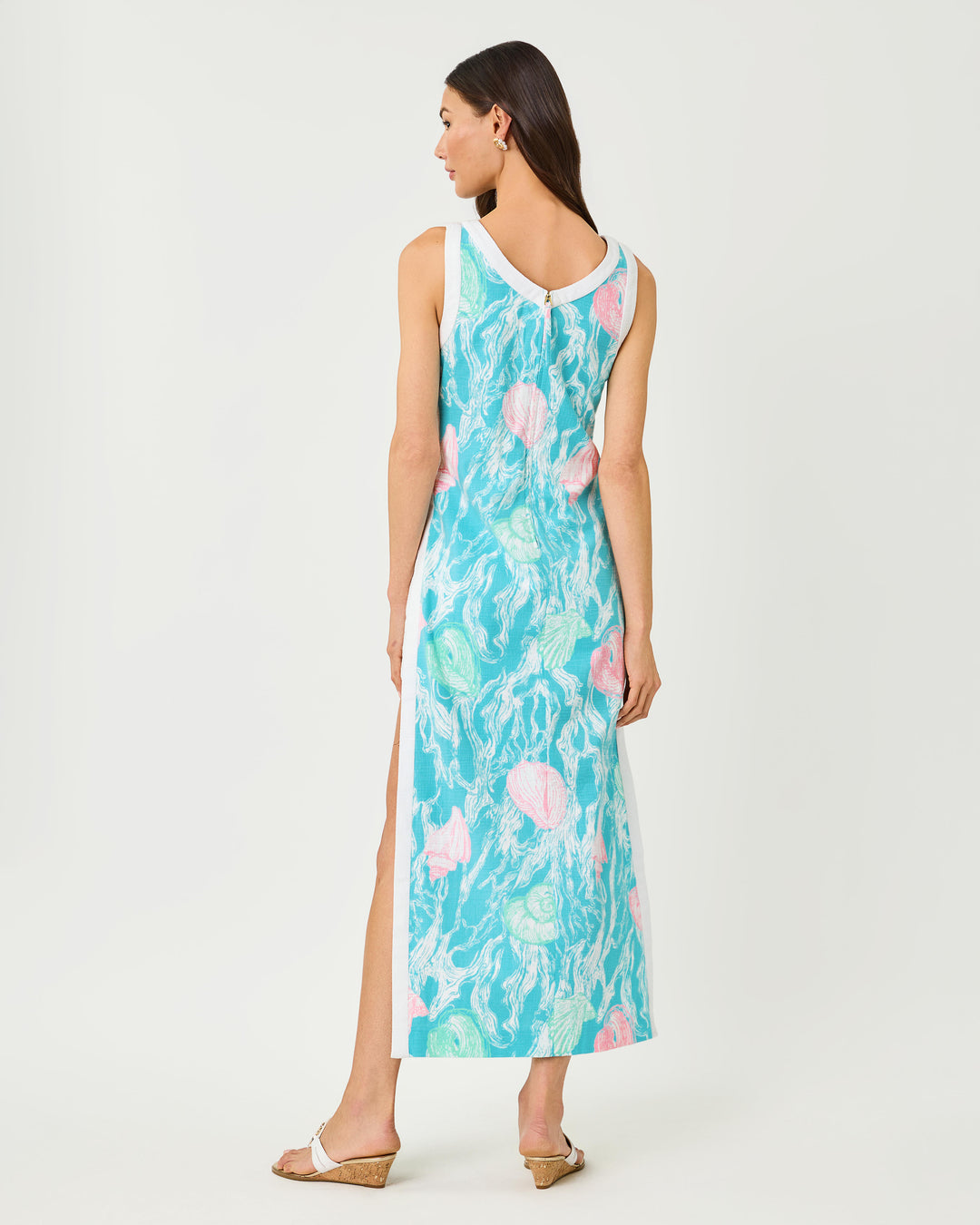 Eleanora Maxi Shift Romper - Capri Blue Oversized Shelden