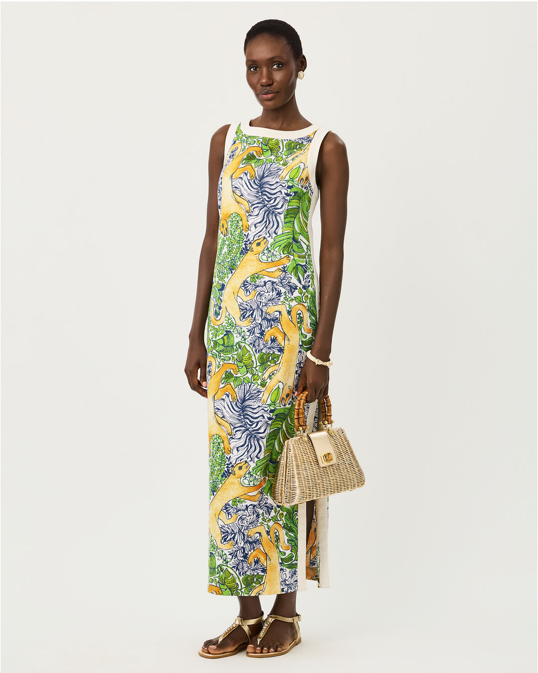 Eleanora Maxi Shift Romper - Multi Palm Prowl