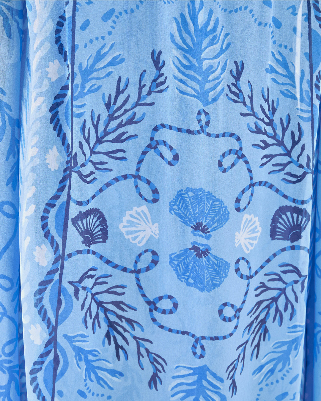 Kingston Silk Maxi Caftan - Jacaranda Blue Knotty And Nice