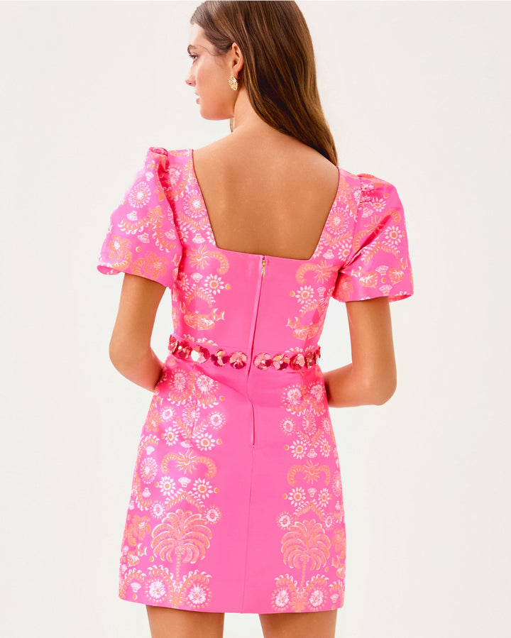 Cohen Skirted Romper - Sunkissed Pink Breezy Palm
