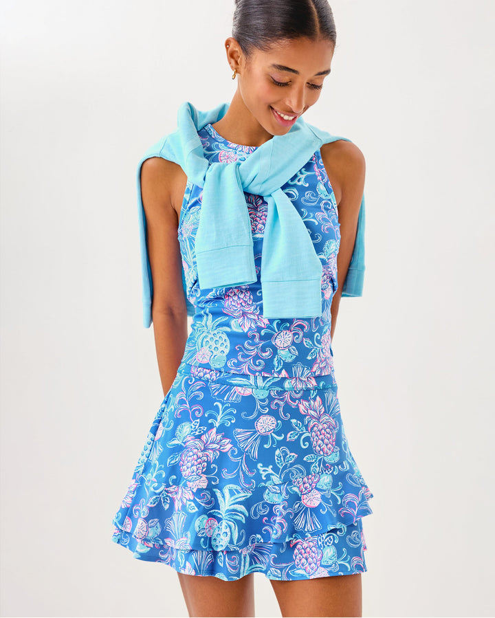 Romana High Rise Skort Up - Sunwashed Blue Citrus Crush