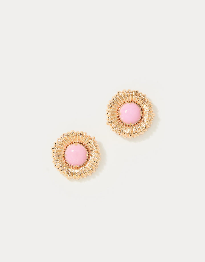 One Final Fling Stud Earrings - Pink Bliss
