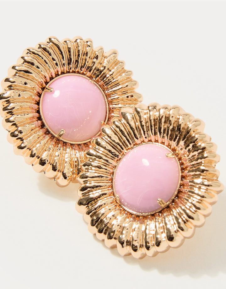 One Final Fling Stud Earrings - Pink Bliss