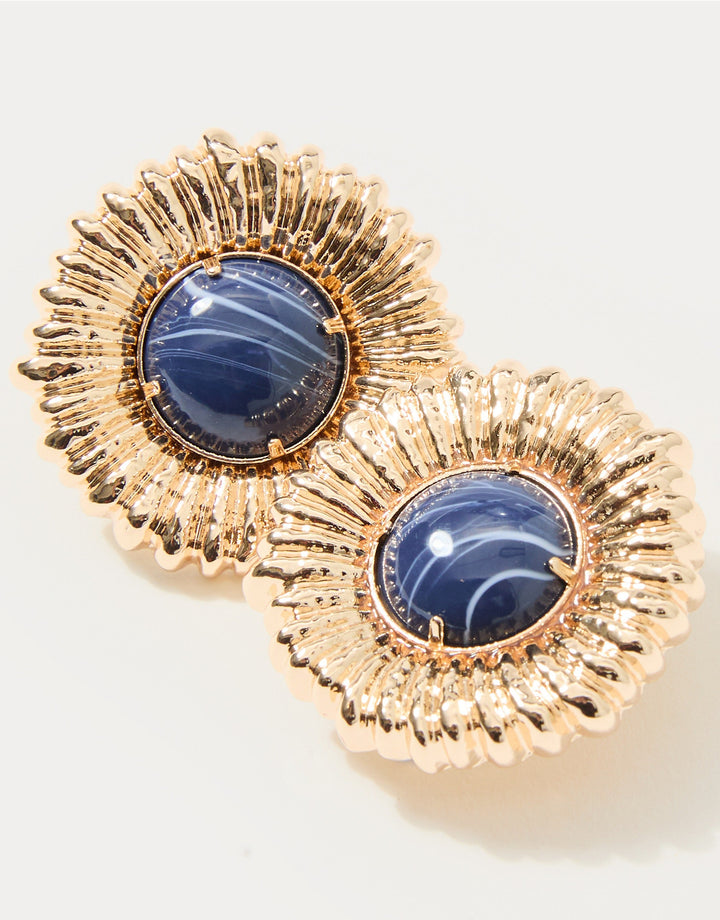 One Final Fling Stud Earrings - Starlight Navy