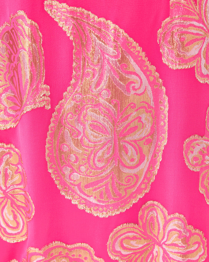 Madelyn Silk Boat Neck Maxi Caftan