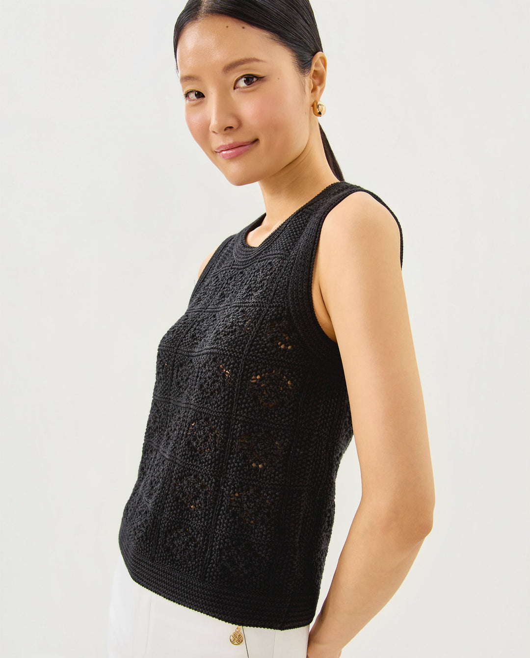 Lenalie Sweater Shell - Black Metallic