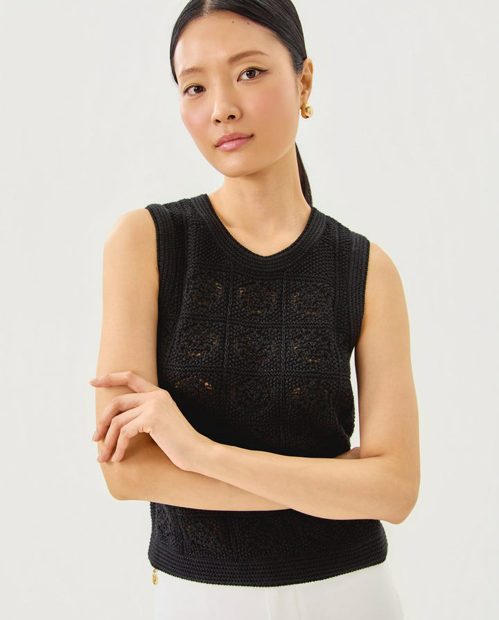 Lenalie Sweater Shell - Black Metallic