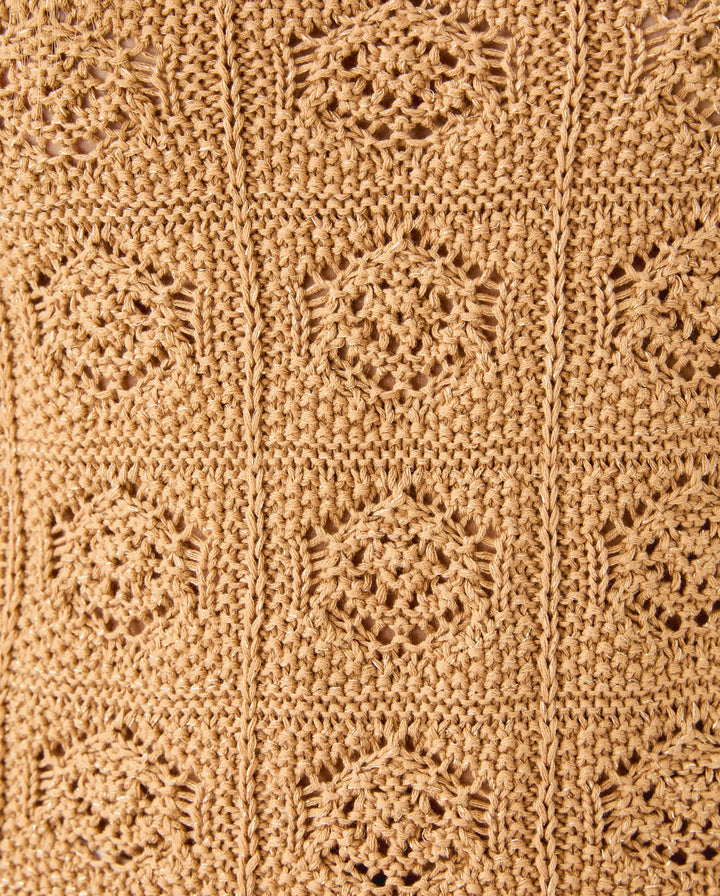 Lenalie Sweater Shell - Rattan Metallic