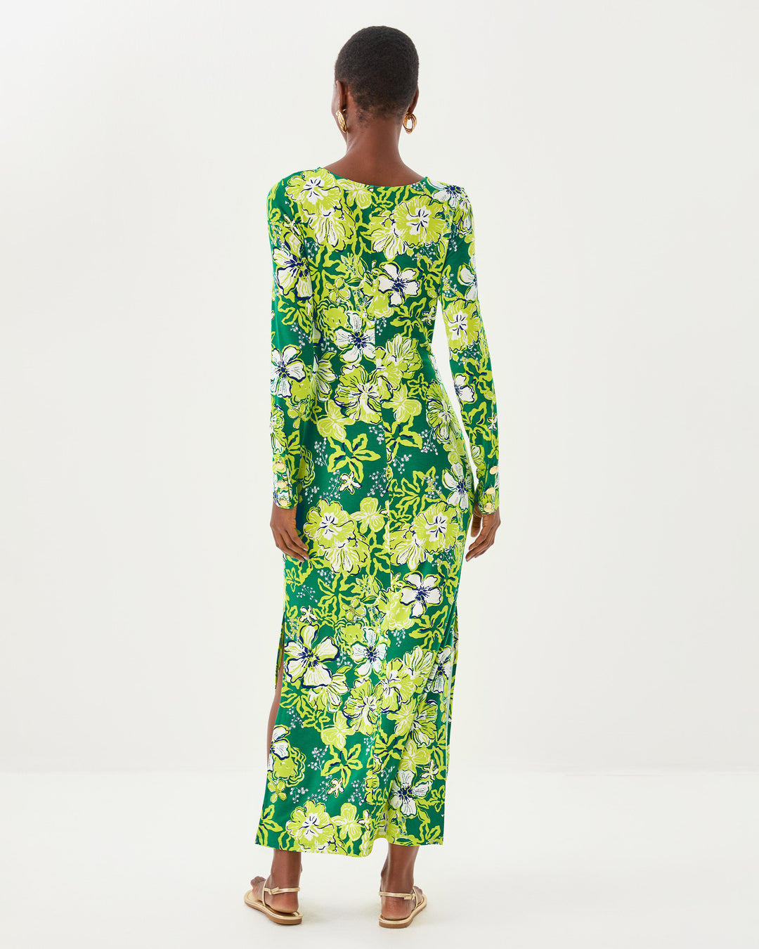 Alessani Maxi Dress - Fiddle Leaf Green Once And Floral