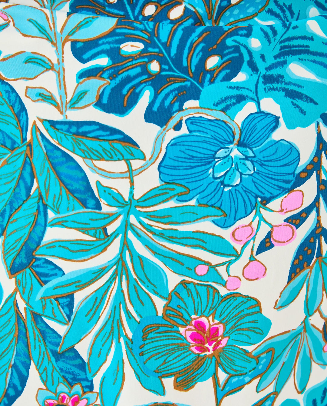 UPF 50+ Luxletic Forehand Active Dress - Breezy Aqua Best Fronds Forever