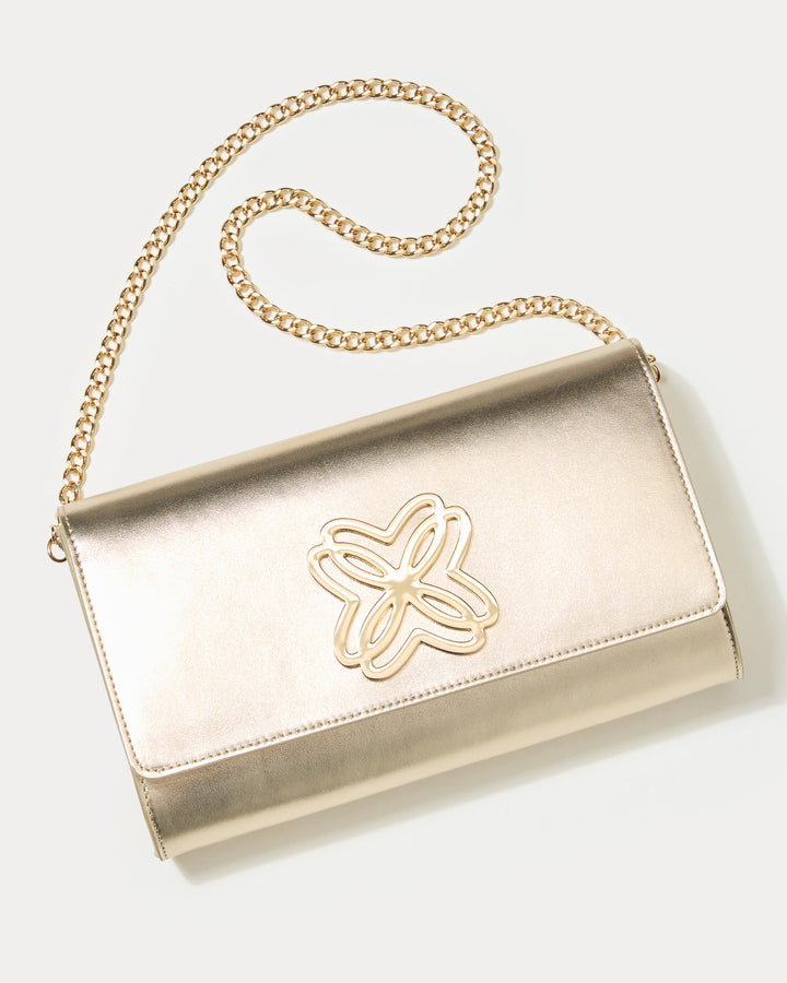 Brit Leather Logo Clutch