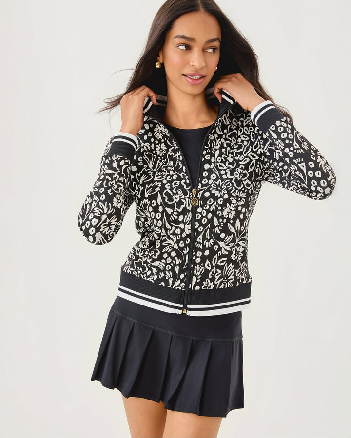 Regate Jacket Upf 50+ - Noir Purrfect Pounce Knit Jacquard