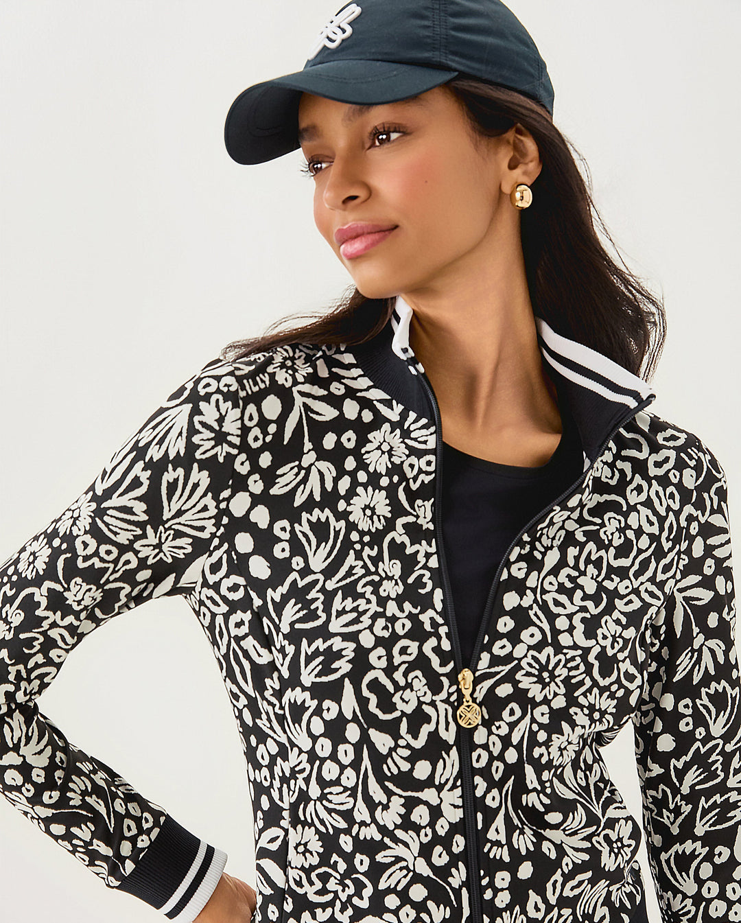 Regate Jacket Upf 50+ - Noir Purrfect Pounce Knit Jacquard