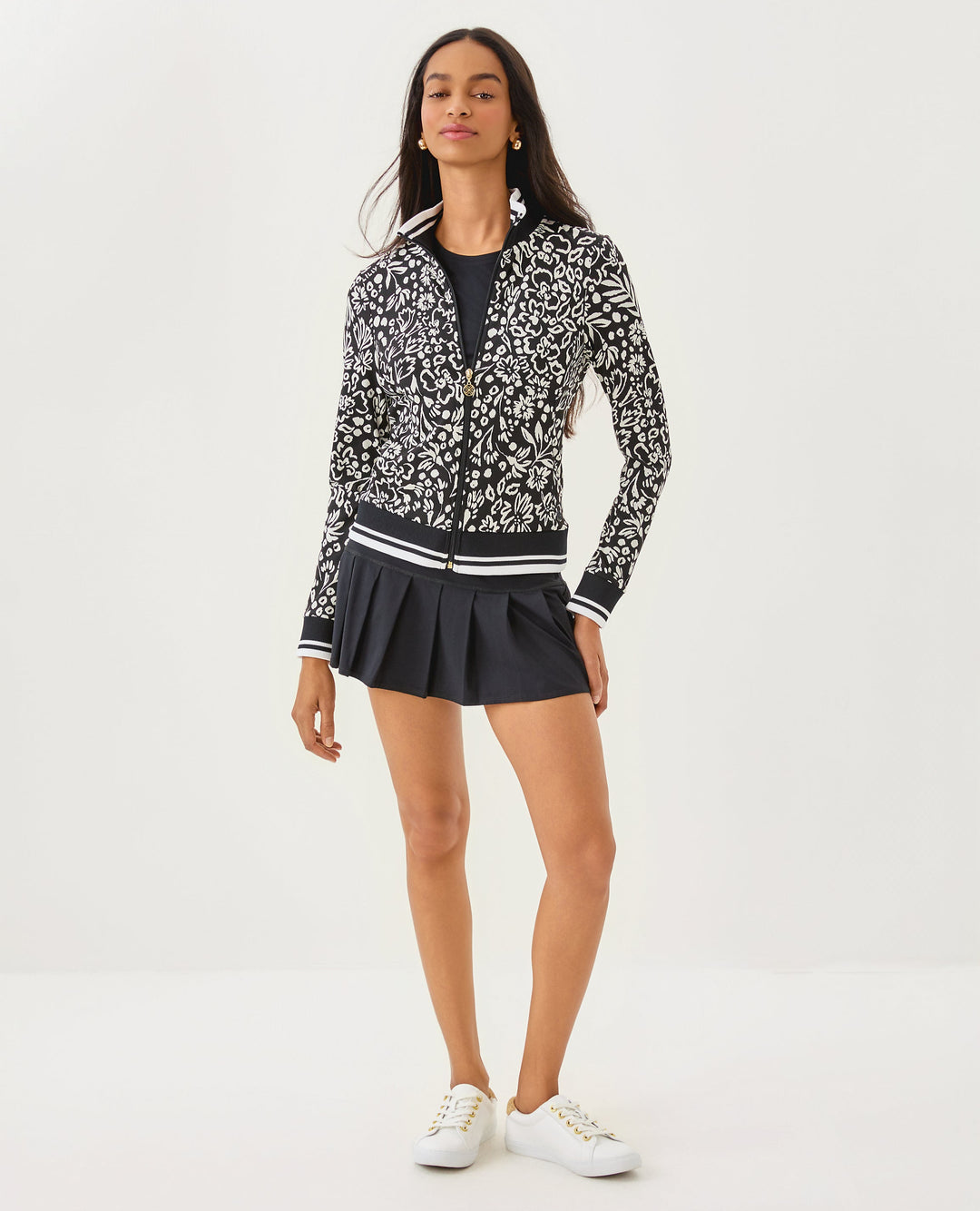 Regate Jacket Upf 50+ - Noir Purrfect Pounce Knit Jacquard