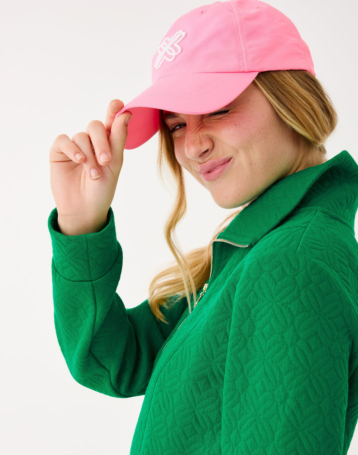 Eleni Zip-up Jacket - Bamboo Green Butterfly