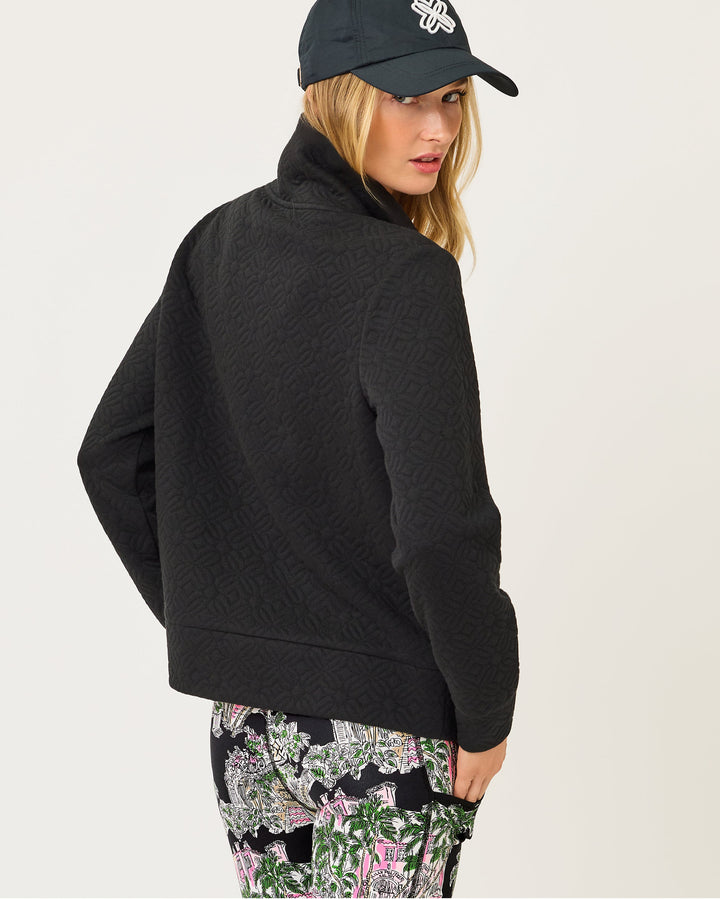Eleni Zip-up - Noir Butterfly Quilted Knit