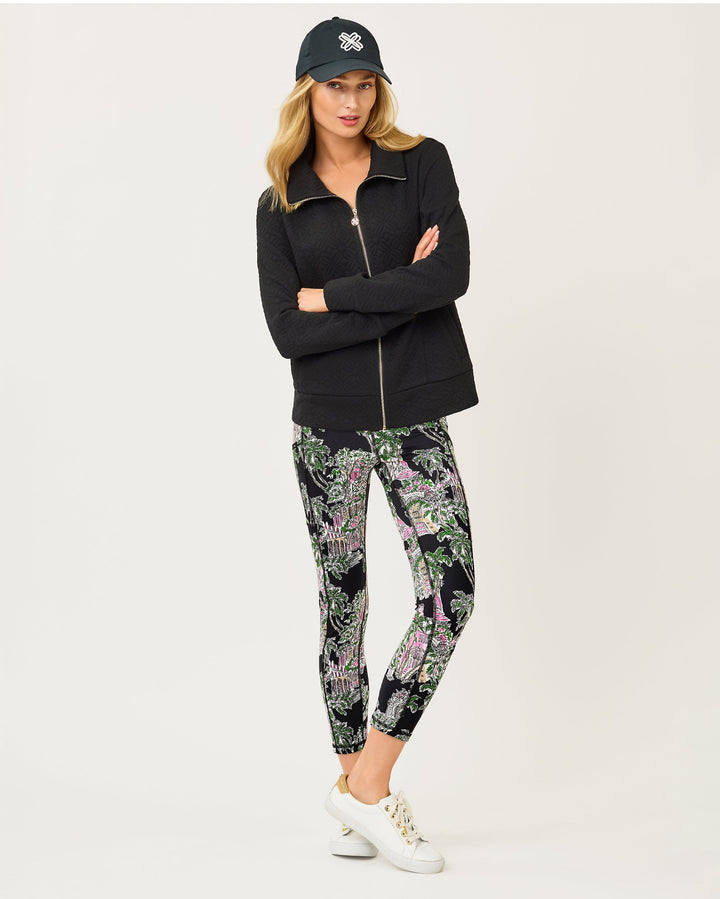 Eleni Zip-up - Noir Butterfly Quilted Knit