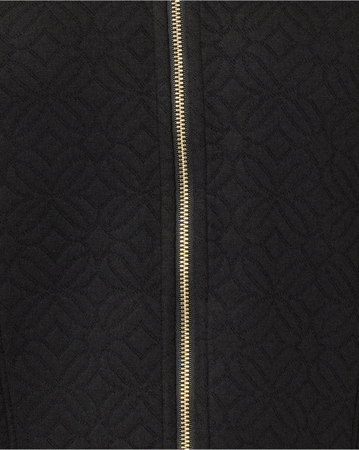 Eleni Zip-up - Noir Butterfly Quilted Knit