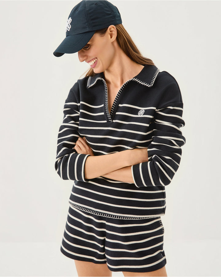 Corvaya Pullover - Noir Legacy Stripe