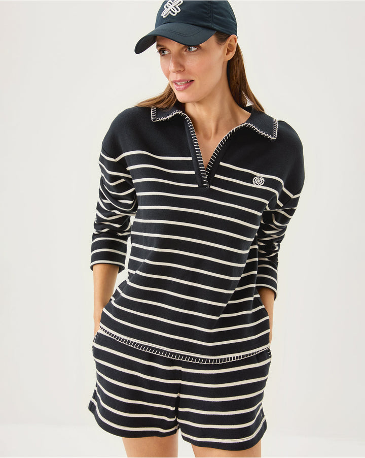 Aubra Short - Noir Legacy Stripe