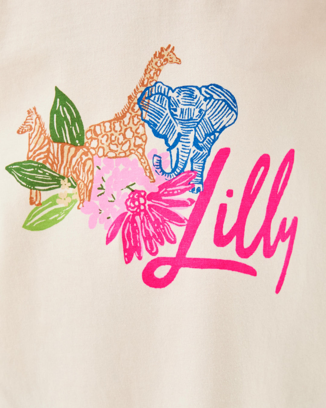 Girls Mini Jansen Long Sleeve Top - Multi Endless Animals Summer Graphic