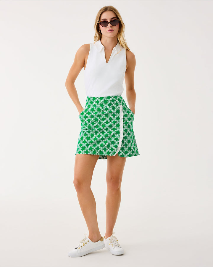 Monica Upf 50 Ruffle Skort - Bamboo Green Boo Green