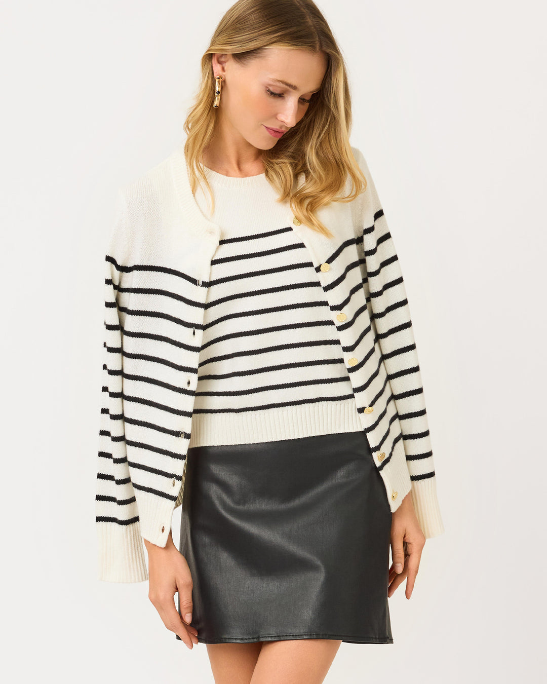 Sarissa Stretch Coated Mini Skirt