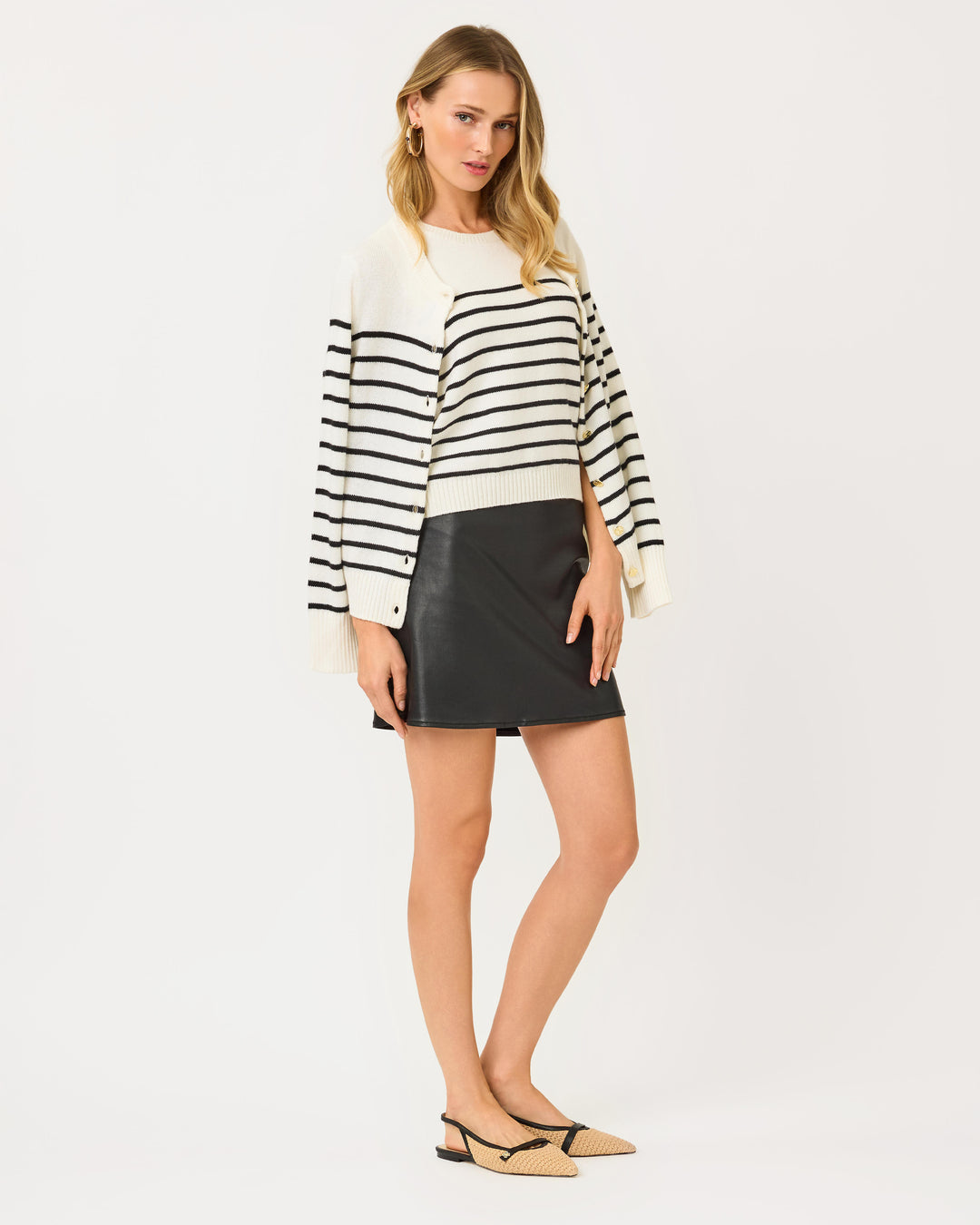 Sarissa Stretch Coated Mini Skirt