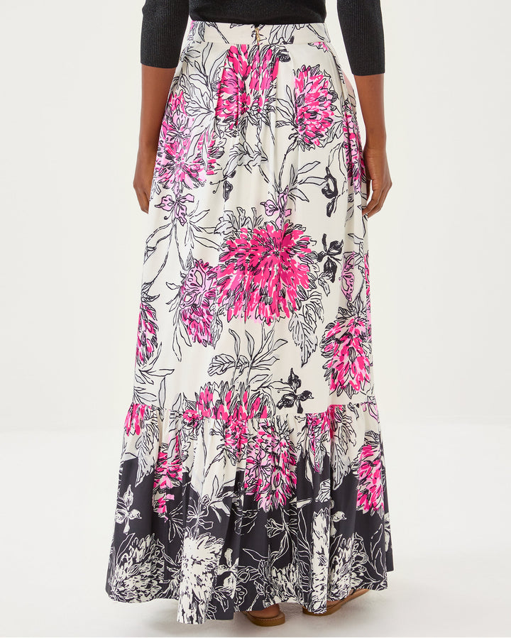 Inaya Maxi Skirt - Coconut All Dahled Up Engineered Skirt