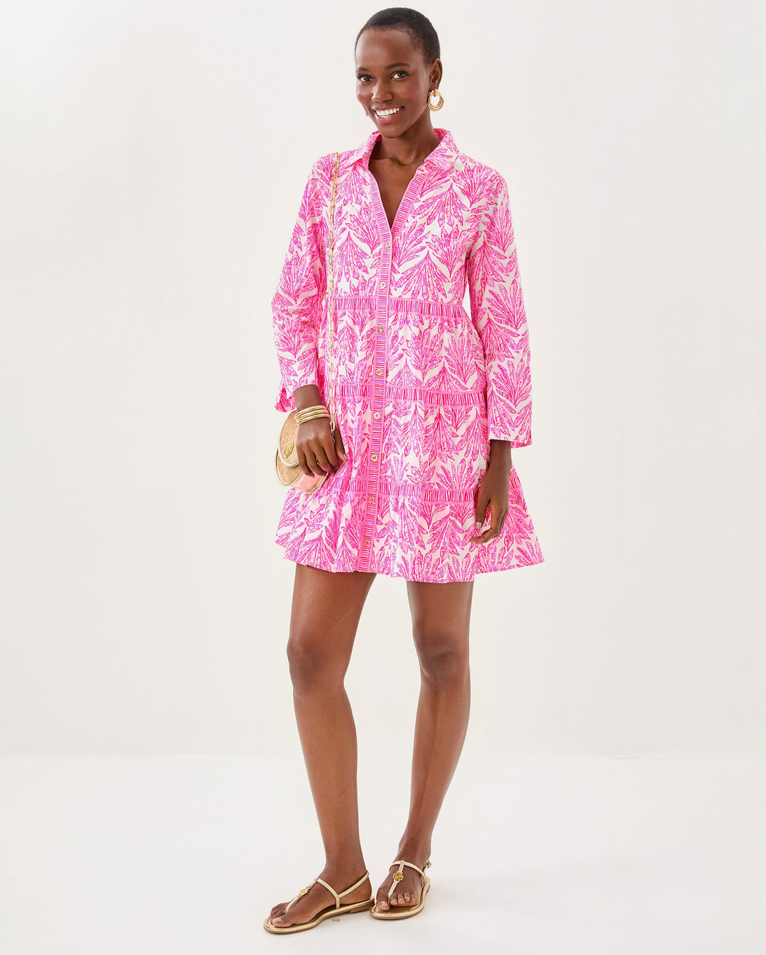 angie dress Lilly Pulitzer Angie Dress Women's Dress Pink Bliss Shady Babe : 2