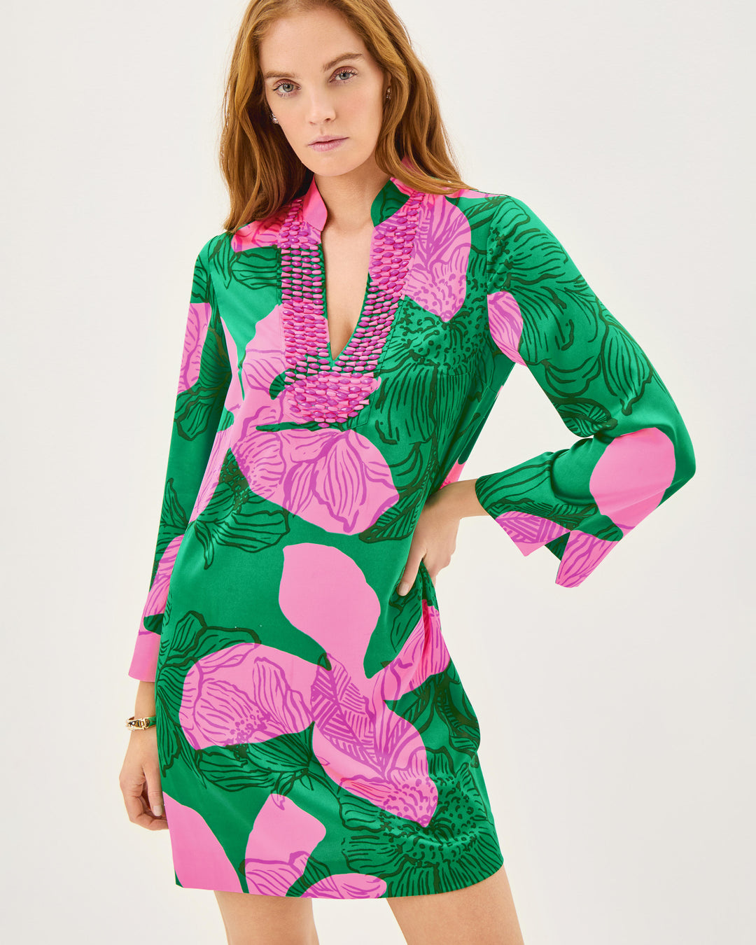 Lilly Pulitzer Irella Caftan Dress - Kitts Green Oversized Sunset Shadows Lilly Pulitzer Irella Caftan Dress - Kitts Green Oversized Sunset Shadows