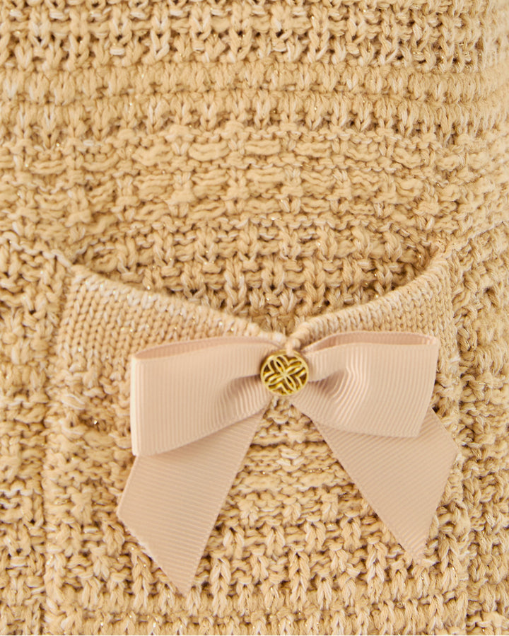 Rhysa Sweater Dress - Rattan Metallic
