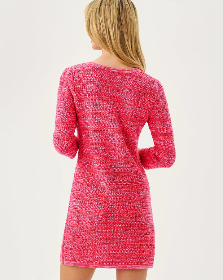 Rhysa Sweater Dress - Cherry Red Meta