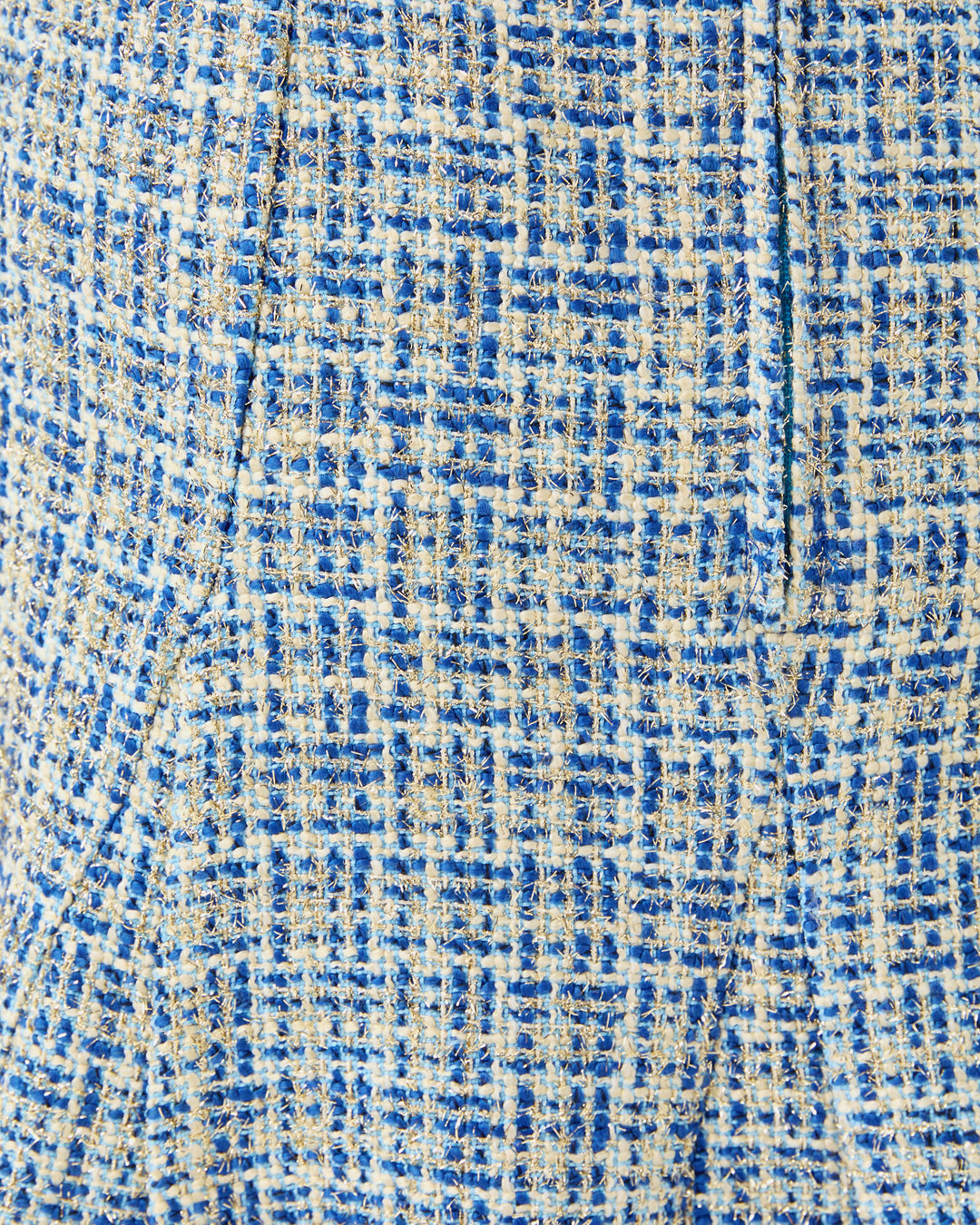 Cammi Boucle Mini Skirt - Tangier Teal Ocean Deep Lurex Boucle