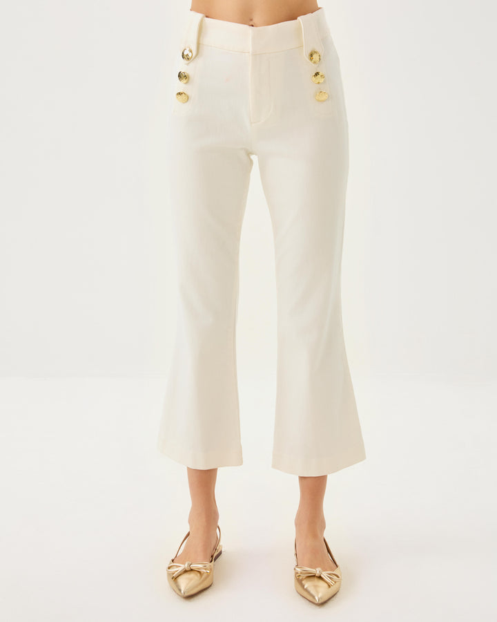 27" Parrish High Rise Crop Flare Jean - Coconut