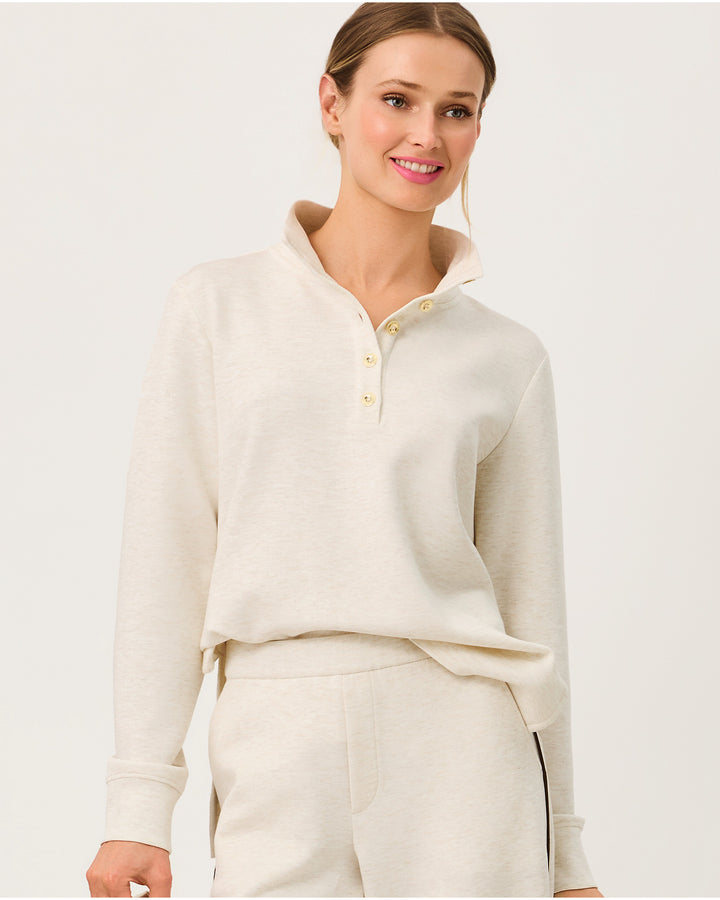 Cowie Upf 50+ Pullover - Heathered Coconut