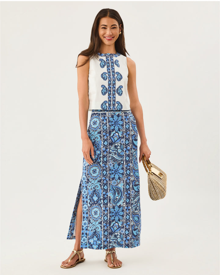 Sanders Maxi Skirt - Low Tide Navy The Casbah