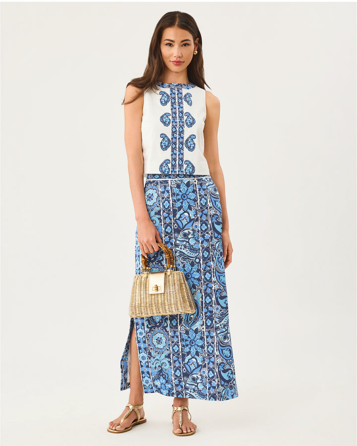 Sanders Maxi Skirt - Low Tide Navy The Casbah