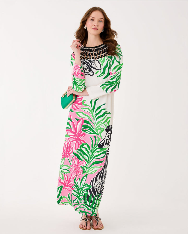 Jaycen Maxi Dress - Coconut Prancing