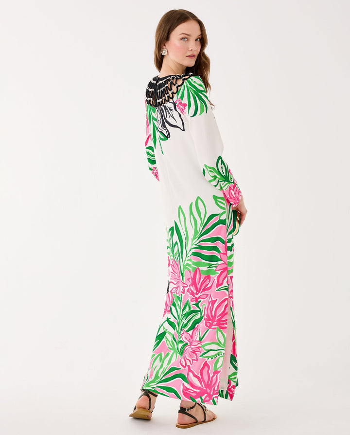 Jaycen Maxi Dress - Coconut Prancing