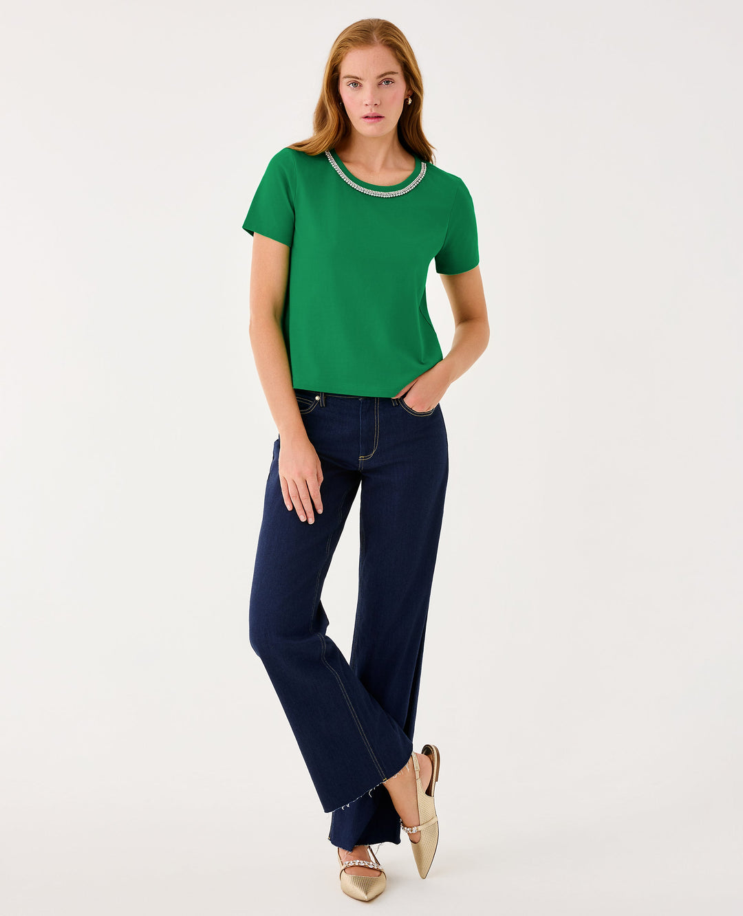 Clairmont Rhinestone Knit Top