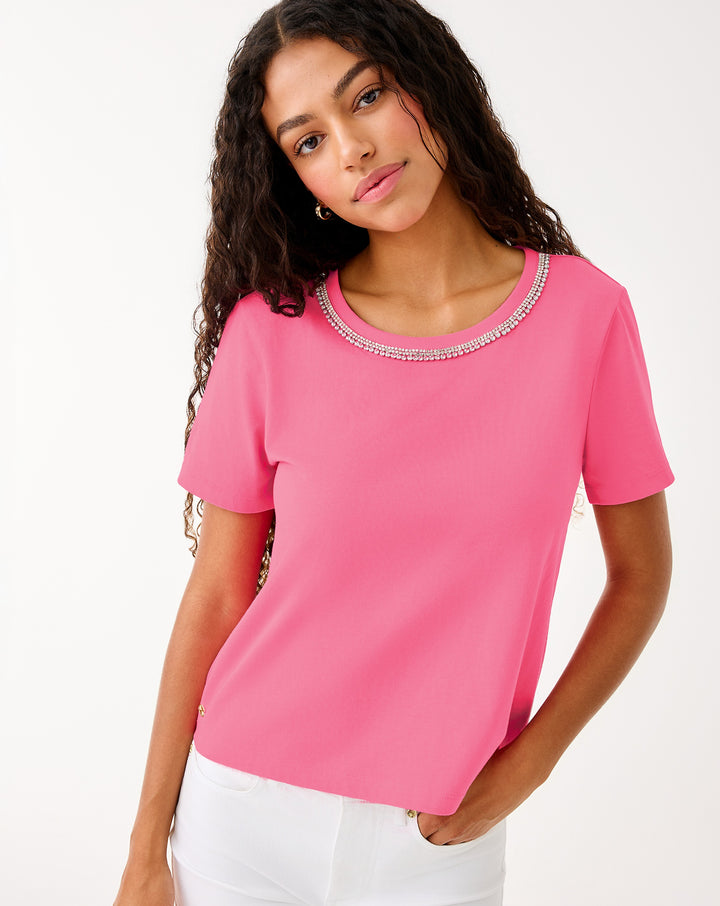 Clairmont Rhinestone Knit - Confetti Pink