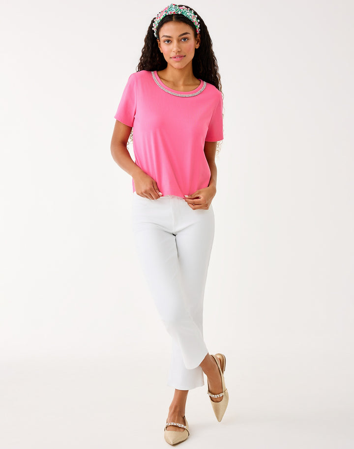 Clairmont Rhinestone Knit - Confetti Pink