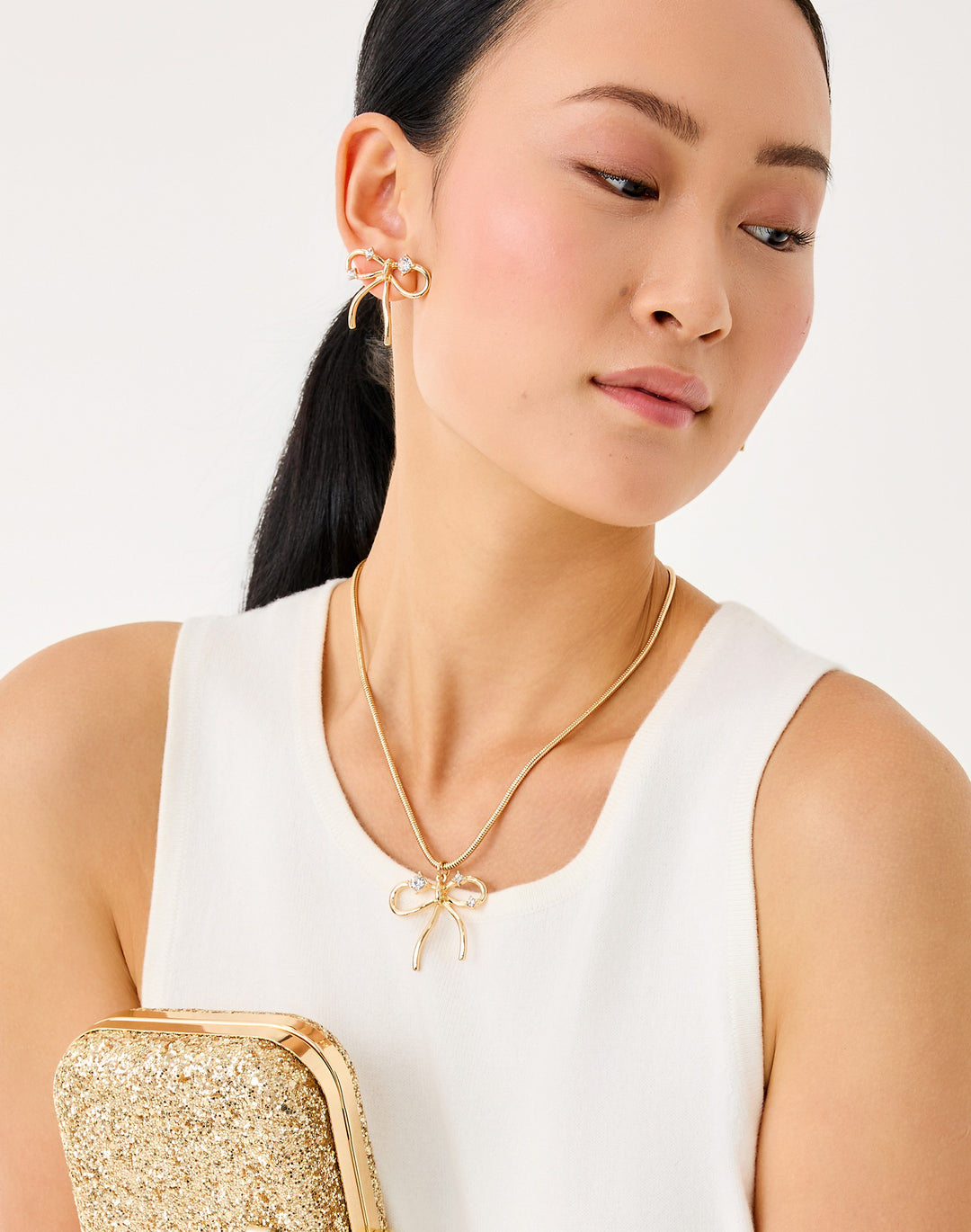 Tis The Season Necklace - Gold Metallic